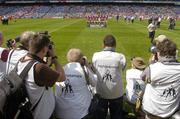 14 August 2004; Photographers take the Westmeath team photograph. Bank of Ireland Senior Football Championship Quarter-Final, Westmeath v Derry, Croke Park, Dublin. Picture credit; Damien Eagers / SPORTSFILE