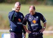 17 August 2004; Brian Kerr, Republic of Ireland manager, with Graham Kavanagh, during squad training. Malahide FC, Malahide, Co. Dublin. Picture credit; David Maher / SPORTSFILE