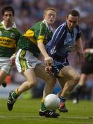 14 August 2004; Paddy Christie, Dublin, in action against Colm Cooper, Kerry. Bank of Ireland Senior Football Championship Quarter-Final, Dublin v Kerry, Croke Park, Dublin. Picture credit; Damien Eagers / SPORTSFILE