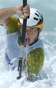 19 August 2004; Thomas Schmidt of Germany in action during the 2nd run of the Men's K1 Heats. Olympic Canoe / Kayak Slalom Centre. Games of the XXVIII Olympiad, Athens Summer Olympics Games 2004, Athens, Greece. Picture credit; Brendan Moran / SPORTSFILE