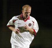20 August 2004; Thomas Heary, Bohemians, makes his way off the pitch after being sent off. FAI Carlsberg Cup, Bohemians v Kildare County, Dalymount Park, Dublin. Picture credit; Brian Lawless / SPORTSFILE