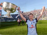 22 September 2013; Dublin's Jack McCaffrey celebrates with the Sam Maguire following his side's victory. GAA Football All-Ireland Senior Championship Final, Dublin v Mayo, Croke Park, Dublin. Picture credit: Stephen McCarthy / SPORTSFILE