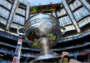 22 September 2013; Dublin players celebrate with the Sam Maguire cup following their victory. GAA Football All-Ireland Senior Championship Final, Dublin v Mayo, Croke Park, Dublin. Picture credit: Stephen McCarthy / SPORTSFILE