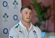23 September 2013; Ireland's Robbie Henshaw during a press conference. Ireland Rugby Press Conference, Carton House, Maynooth, Co. Kildare. Picture credit: Stephen McCarthy / SPORTSFILE