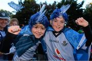 23 September 2013; Conal Murphy, age 6, and his brother Donagh, from Clontarf, Dublin, during the homecoming celebrations of the All-Ireland Senior Football Champions. Merrion Square, Dublin. Picture credit: David Maher / SPORTSFILE