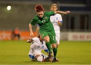23 September 2013; Shannon Carson, Republic of Ireland, in action against Tatiana Georgiou, Greece. UEFA Women’s U19 First Qualifying Round, Group 2, Republic of Ireland v Greece, Tallaght Stadium, Tallaght, Dublin. Picture credit: Barry Cregg / SPORTSFILE
