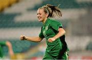 23 September 2013; Katie McCabe, Republic of Ireland, celebrates after scoring her side's second goal of the game from a penalty kick. UEFA Women’s U19 First Qualifying Round, Group 2, Republic of Ireland v Greece, Tallaght Stadium, Tallaght, Dublin. Picture credit: Barry Cregg / SPORTSFILE