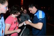 23 September 2013; Dublin's Stephen Cluxton signing autographs during the homecoming celebrations of the All-Ireland Senior Football Champions. Merrion Square, Dublin. Photo by Sportsfile