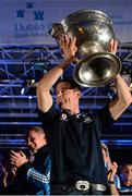 23 September 2013; Dublin captain Stephen Cluxton during the homecoming celebrations of the All-Ireland Senior Football Champions. Merrion Square, Dublin. Picture credit: David Maher / SPORTSFILE
