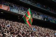 22 September 2013; A Mayo flag is waved during the GAA Football All-Ireland Championship Finals, Croke Park, Dublin. Picture credit: Ray McManus / SPORTSFILE