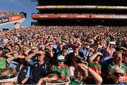 22 September 2013; Dublin and Mayo supporters during the GAA Football All-Ireland Championship Finals, Croke Park, Dublin. Picture credit: Ray McManus / SPORTSFILE