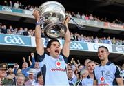 22 September 2013; Cian O'Sullivan, Dublin, lifts the Sam Maguire Cup. GAA Football All-Ireland Senior Championship Final, Dublin v Mayo, Croke Park, Dublin. Picture credit: Ray McManus / SPORTSFILE