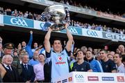 22 September 2013; Dublin's Rory O'Carroll lifts the Sam Maguire cup. GAA Football All-Ireland Senior Championship Final, Dublin v Mayo, Croke Park, Dublin. Picture credit: Ray McManus / SPORTSFILE