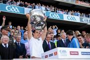 22 September 2013; Dublin's Tomas Brady lifts the Sam Maguire cup. GAA Football All-Ireland Senior Championship Final, Dublin v Mayo, Croke Park, Dublin. Picture credit: Ray McManus / SPORTSFILE