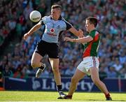 22 September 2013; Philip McMahon, Dublin, is tackled by Cillian O'Connor, Mayo. GAA Football All-Ireland Senior Championship Final, Dublin v Mayo, Croke Park, Dublin. Picture credit: Ray McManus / SPORTSFILE