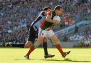 22 September 2013; Andy Moran, Mayo, in action against Cian O'Sullivan, Dublin. GAA Football All-Ireland Senior Championship Final, Dublin v Mayo, Croke Park, Dublin. Picture credit: Ray McManus / SPORTSFILE