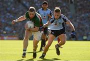 22 September 2013; Michael Conroy, Mayo, is tackled by Jonny Cooper, Dublin. GAA Football All-Ireland Senior Championship Final, Dublin v Mayo, Croke Park, Dublin. Picture credit: Ray McManus / SPORTSFILE