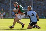 22 September 2013; Michael Conroy, Mayo, is tackled by Jonny Cooper, Dublin. GAA Football All-Ireland Senior Championship Final, Dublin v Mayo, Croke Park, Dublin. Picture credit: Ray McManus / SPORTSFILE