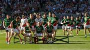 22 September 2013; The Mayo team prepare for the traditional team photograph. GAA Football All-Ireland Senior Championship Final, Dublin v Mayo, Croke Park, Dublin. Picture credit: Ray McManus / SPORTSFILE