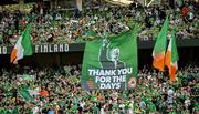 7 September 2024; Republic of Ireland supporters before the UEFA Nations League B Group 2 match between Republic of Ireland and England at Aviva Stadium in Dublin. Photo by Stephen McCarthy/Sportsfile
