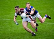 8 September 2024; Brian Fenton of Raheny in action against Tom Shields of Castleknock the Dublin County Senior 1 Club Football Championship Group 2 match between Castleknock and Raheny at Parnell Park in Dublin. Photo by Piaras Ó Mídheach/Sportsfile