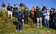 11 September 2024; Padraig Harrington of Ireland chips onto the 10th green during the Pro Am before the Amgen Irish Open Golf Championship 2024 at the Royal County Down Golf Club in Newcastle, Down. Photo by Brendan Moran/Sportsfile