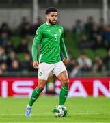 10 September 2024; Andrew Omobamidele of Republic of Ireland during the UEFA Nations League B Group 2 match between Republic of Ireland and Greece at Aviva Stadium in Dublin. Photo by Stephen McCarthy/Sportsfile