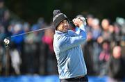 11 September 2024; Former Leinster and Ireland international rugby player Rob Kearney watches his drive from the first tee box during the Pro Am before the Amgen Irish Open Golf Championship 2024 at the Royal County Down Golf Club in Newcastle, Down. Photo by Sam Barnes/Sportsfile