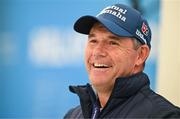 11 September 2024; Padraig Harrington of Ireland during a media conference after his round at the Pro Am before the Amgen Irish Open Golf Championship 2024 at the Royal County Down Golf Club in Newcastle, Down. Photo by Brendan Moran/Sportsfile