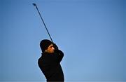 12 September 2024; Aaron Rai of England watches his tees off from the 10th tee box during day one of the Amgen Irish Open Golf Championship 2024 at the Royal County Down Golf Club in Newcastle, Down. Photo by Brendan Moran/Sportsfile