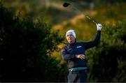 12 September 2024; Padraig Harrington of Ireland watches his drive from the 11th tee box during day one of the Amgen Irish Open Golf Championship 2024 at the Royal County Down Golf Club in Newcastle, Down. Photo by Brendan Moran/Sportsfile