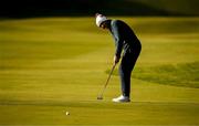 12 September 2024; Padraig Harrington of Ireland watches his putt from the 12th green during day one of the Amgen Irish Open Golf Championship 2024 at the Royal County Down Golf Club in Newcastle, Down. Photo by Brendan Moran/Sportsfile