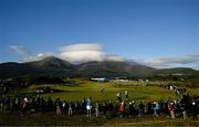 12 September 2024; Padraig Harrington of Ireland lines up a putt on the 11th green during day one of the Amgen Irish Open Golf Championship 2024 at the Royal County Down Golf Club in Newcastle, Down. Photo by Brendan Moran/Sportsfile