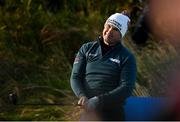 12 September 2024; Padraig Harrington of Ireland reacts to his drive on the 13th teebox during day one of the Amgen Irish Open Golf Championship 2024 at the Royal County Down Golf Club in Newcastle, Down. Photo by Brendan Moran/Sportsfile