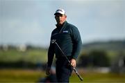 12 September 2024; Padraig Harrington of Ireland reacts to a putt on the 18th green during day one of the Amgen Irish Open Golf Championship 2024 at the Royal County Down Golf Club in Newcastle, Down. Photo by Brendan Moran/Sportsfile