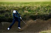 12 September 2024; Padraig Harrington of Ireland plays from the bunker on the 17th fairway during day one of the Amgen Irish Open Golf Championship 2024 at the Royal County Down Golf Club in Newcastle, Down. Photo by Brendan Moran/Sportsfile