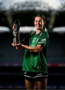 12 September 2024; Fermanagh star Eimear Smyth with her 2024 ZuCar Golden Boot award. Eimear’s tally of 8-48 for the TG4 All-Ireland Junior champions ensured that the Derrygonnelly Harps player topped the individual scoring charts across the Junior, Intermediate and Senior grades in the All-Ireland series. Photo by Seb Daly/Sportsfile