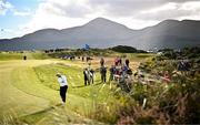 12 September 2024; Shane Lowry of Ireland chips onto the 12th green during day one of the Amgen Irish Open Golf Championship 2024 at the Royal County Down Golf Club in Newcastle, Down. Photo by Sam Barnes/Sportsfile