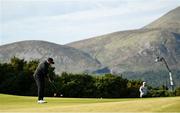 13 September 2024; Shane Lowry of Ireland putts on the 16th green during day two of the Amgen Irish Open Golf Championship 2024 at the Royal County Down Golf Club in Newcastle, Down. Photo by Ramsey Cardy/Sportsfile