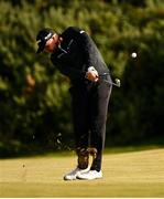 13 September 2024; Shane Lowry of Ireland plays his shot from the 16th fairway during day two of the Amgen Irish Open Golf Championship 2024 at the Royal County Down Golf Club in Newcastle, Down. Photo by Ramsey Cardy/Sportsfile