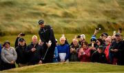 13 September 2024; Shane Lowry of Ireland chips on to the 9th green during day two of the Amgen Irish Open Golf Championship 2024 at the Royal County Down Golf Club in Newcastle, Down. Photo by Ramsey Cardy/Sportsfile