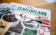 13 September 2024; An Irish Times newspaper is seen during the Team Ireland homecoming at the Dublin Castle Printworks in Dublin. Photo by Seb Daly/Sportsfile