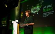 13 September 2024; Olympic Federation of Ireland commercial director Catherine Tiernan during the Team Ireland homecoming at the Dublin Castle Printworks in Dublin. Photo by David Fitzgerald/Sportsfile