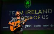 13 September 2024; Danny O'Reilly from The Coronas performing during the Team Ireland homecoming at the Dublin Castle Printworks in Dublin. Photo by David Fitzgerald/Sportsfile