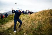 13 September 2024; Padraig Harrington of Ireland plays from the rough on the 18th fairway during day two of the Amgen Irish Open Golf Championship 2024 at the Royal County Down Golf Club in Newcastle, Down. Photo by Ramsey Cardy/Sportsfile