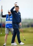 13 September 2024; Padraig Harrington of Ireland acknowledges the gallery after his round during day two of the Amgen Irish Open Golf Championship 2024 at the Royal County Down Golf Club in Newcastle, Down. Photo by Ramsey Cardy/Sportsfile