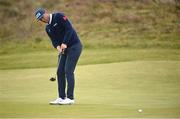 14 September 2024; Seamus Power of Ireland putts for a birdie on the 10th green during day three of the Amgen Irish Open Golf Championship 2024 at the Royal County Down Golf Club in Newcastle, Down. Photo by Ramsey Cardy/Sportsfile