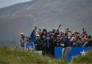 14 September 2024; Shane Lowry of Ireland drives from the second tee box during day three of the Amgen Irish Open Golf Championship 2024 at the Royal County Down Golf Club in Newcastle, Down. Photo by Brendan Moran/Sportsfile