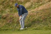 14 September 2024; Shane Lowry of Ireland chips onto the first green during day three of the Amgen Irish Open Golf Championship 2024 at the Royal County Down Golf Club in Newcastle, Down. Photo by Brendan Moran/Sportsfile