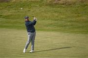 14 September 2024; Shane Lowry of Ireland watches his second shot to the first green during day three of the Amgen Irish Open Golf Championship 2024 at the Royal County Down Golf Club in Newcastle, Down. Photo by Brendan Moran/Sportsfile